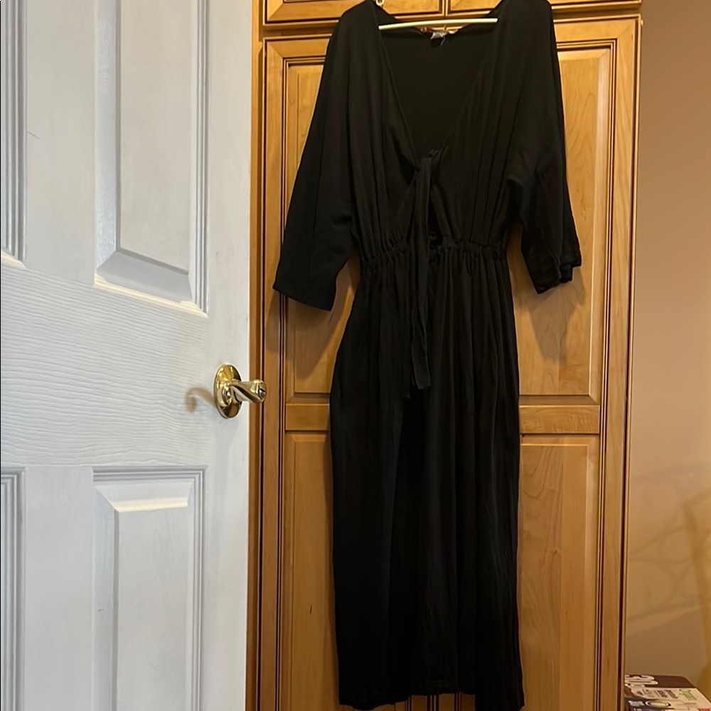 Free People Beach Black Boho Maxi Dress